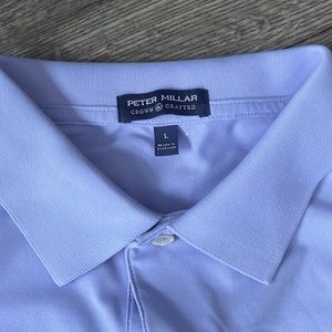 Peter Millar crown crafted- light purple polo. Size Large